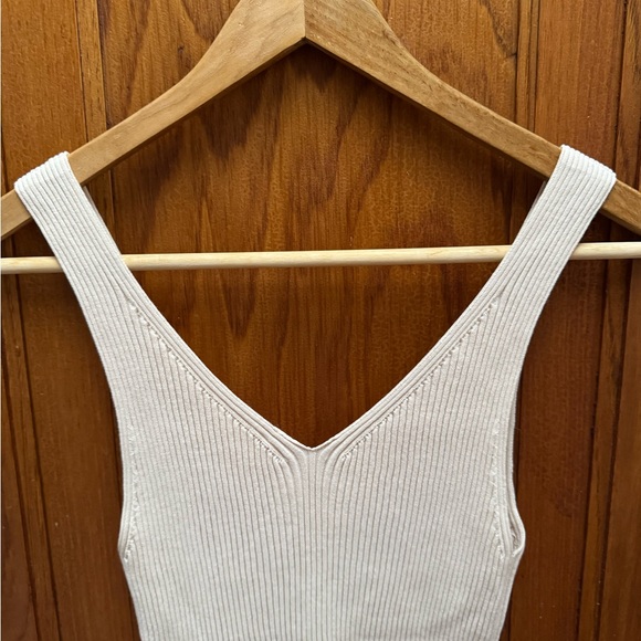 Arket Beige Ribbed Tank Top - Picture 6 of 7